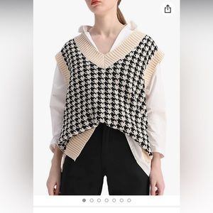 Houndstooth vest